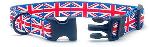 Ovratnik za pse i povodac s zastavom Ujedinjenog Kraljevstva | Izvrsno za britanske praznike, posebne događaje, festivale, dane neovisnosti