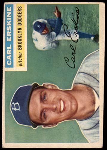 1956. Topps 233 Carl Erskine Brooklyn Dodgers Good Dodgers