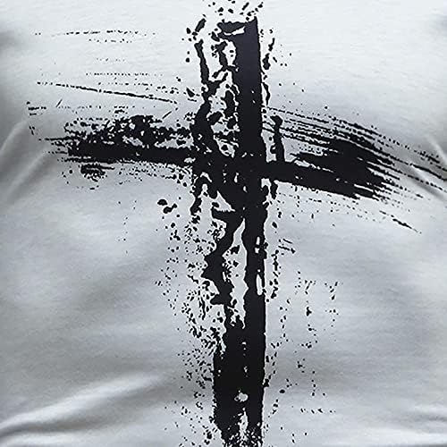 XXBR Vojničke majice s dugim rukavima za muške, jesenska vjera Isus Cross Lion Tiger Print Workic Atletics TEE TOPS muške odjeće Majice