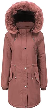 Zimske jakne za žene plus veličina parka Windbreaker Zip up krzna kapuljača nadmašila jaknu s strukom jakne