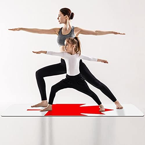 6 mm ekstra debela joga prostirka, kanadska zastava javorova listova tiska ekološki prihvatljive TPE za vježbanje prostirke pilates
