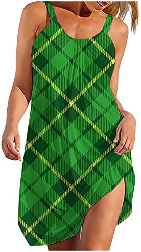 Trebin Ladies St. Patrick's Day Fashion Casual Cevers Cevetive Holiday Summer Sling haljina