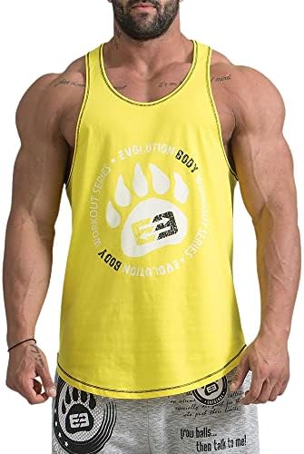 UTCOCO muški grafički tenk vrhovi košulje bez rukava u teretani majice za vježbanje bodybuilding majice