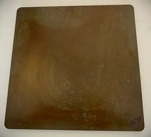 3/8 Čelična ploča za pizzu, 3/8 x 16 x 16, potpuno začinjena - čvrstoća čelika lima - izdržljivi zanatski metalni listovi za unutarnju