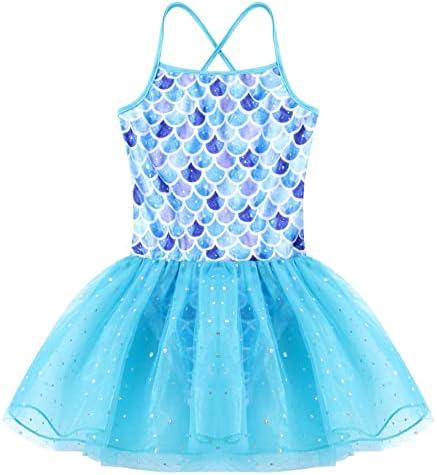 Choomomo Kids Girls Glitters Mermaid Camisole balet tutu haljina balerina plesa