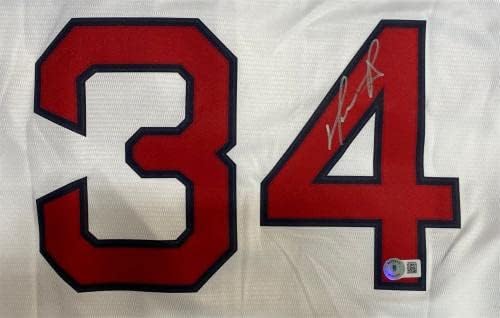 David Ortiz potpisao je Red Sox White Nike Baseball Jersey - Autografirani MLB dresovi