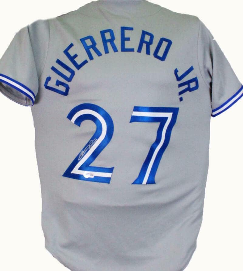 Vladimir Guerrero Jr. Autografirani Toronto Blue Jays Majestic Grey Jsy -Baw Holo - Autographd MLB dresovi