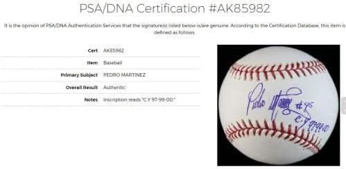 Pedro Martinez Cy Stat potpisao MLB bejzbol, PSA CoA - Autografirani bejzbol
