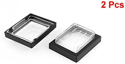 2 kom crni prozirni pravokutni plastični Vodootporni poklopci prekidača zaštitni poklopci