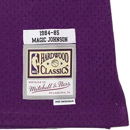 Mitchell & Ness Magic Johnson 32 Replika swingman NBA Jersey Los Angeles Lakers HWC košarka Trikot Purple