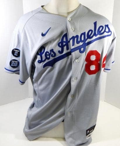 2021 Los Angeles Dodgers Zach Reks 84 Igra izdana Grey Jersey 2 20 Patch 48 00 - Igra se koristi MLB dresovi