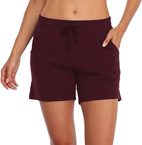 WILLIT WOMEN 5 pamučne kratke hlače salon za joga dres kratke hlače Bermuda casual trening pidžama aktivne kratke hlače s džepovima