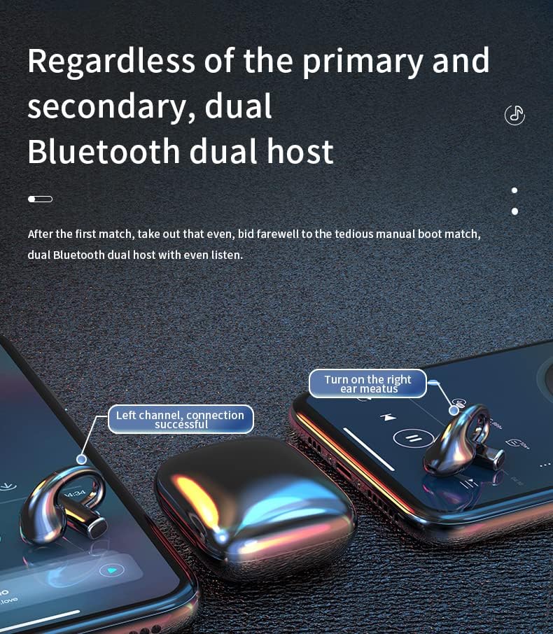 Bluetooth otvoreno uho za uši za uši Bluetooth Otvoreno uho vodootporni Bluetooth kosti ušne ušne uši za uši kosti kosti glava set