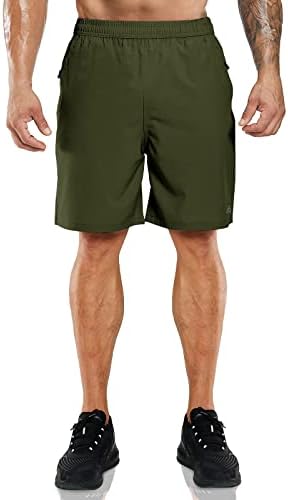 Haimont muške kratke hlače 7 brze suhe lagane atletske kratke hlače sa džepovima s patentnim zatvaračem za trening za vježbanje na