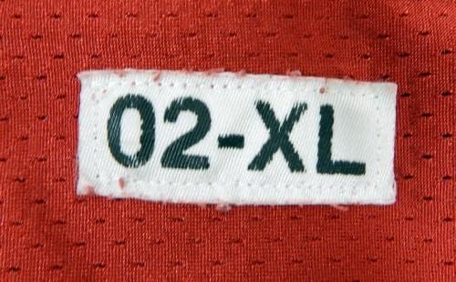 2002 San Francisco 49ers Cornelius Anthony 57 Igra Upotrijebljena crvena praksa dres XL - Nepotpisana NFL igra korištena dresova