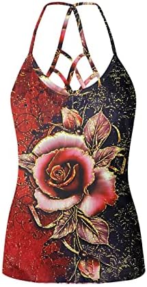 Modne Ležerne ljetne klasične majice bez rukava s okruglim vratom i kravatom u boji, lagane majice s majicama za žene
