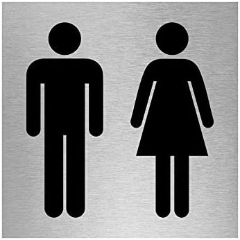 Aluminijski muški i ženski toaletni znak - 150 x 150 mm / 6 x 6