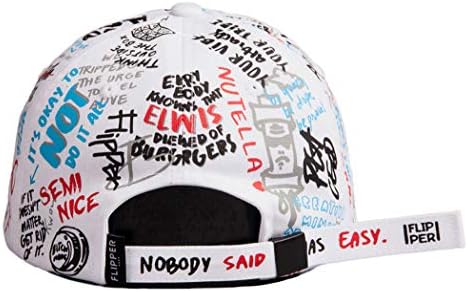 Flipper dizajner grafiti doodle pamučna bejzbolska kapa za muškarce žene, kpop šešir s krivuljama, podesivo