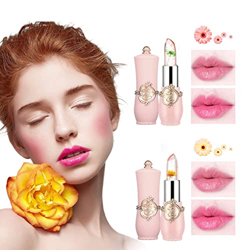 2 pakiranja prozirnog kristalnog cvjetnog želea čarobni ruž za usne koji mijenja boju hidratantna krema balzam za usne s promjenom
