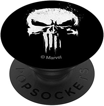 Marvel The Punisher White Splatter Skull Logo Popsockets Popgrip: Zamjenjivi prianjanje za telefoni i tablete