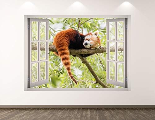 West Mountain crvena panda zidna naljepnica art dekor 3D prozor naljepnica za životinje Mural Kids Soba Custom poklon bl183