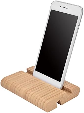 MISKALL prijenosni postolje za telefon, 60 ° kut Mali drveni nosač za podršku za mobilni telefon.