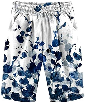 Ljetne kratke hlače za žene kravate boje šarene havajske plaže kratke kratke hlače elastični struk pamučno platna kratka s džepom