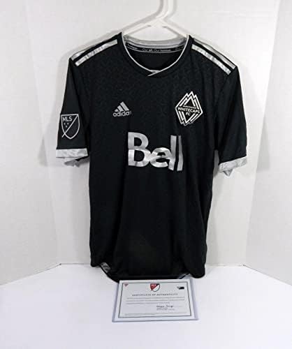 2019 Vancouver WhiteCaps FC Andy Rose 15 Igra korištena potpisana crna dres M 27 - Autografirani nogometni dresovi