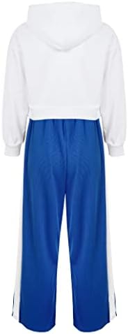 Haitryli Kids 2pcs Sportske odjeće s kapuljačom dugih rukava s širokim hlačama za noge za djevojčice