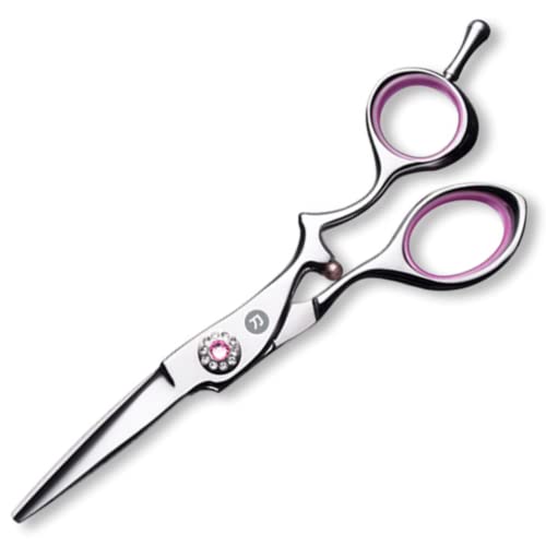 5.5 Nakit i ružičaste škare za kosu - Saki Tomika Profesionalno smicanje kose - ergonomski, udoban i elegantan dizajn za frizere i