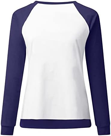 Žene jeseni vrhovi 2022 Drvane ležerne košulje s dugim rukavima Košulje u boji Blok prugaste dukseve udobna puloverska bluza