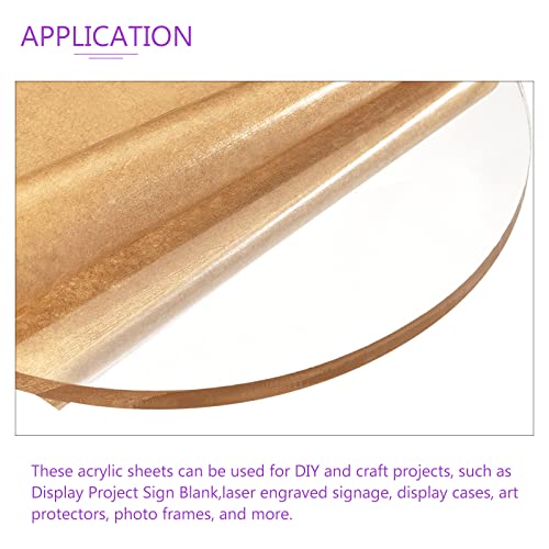 DMOITECH 5 promjera 6 mm debljine akrilnog lista krug okrugli disk PMMA akrilna ploča za zanatske diy zaslon Projekt Project Blank