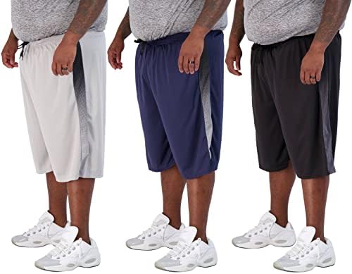 Pravi Osnove muške velike i visoke 3-pakete Dry Fit & Mesh Active Athletic PerfOmance kratke hlače
