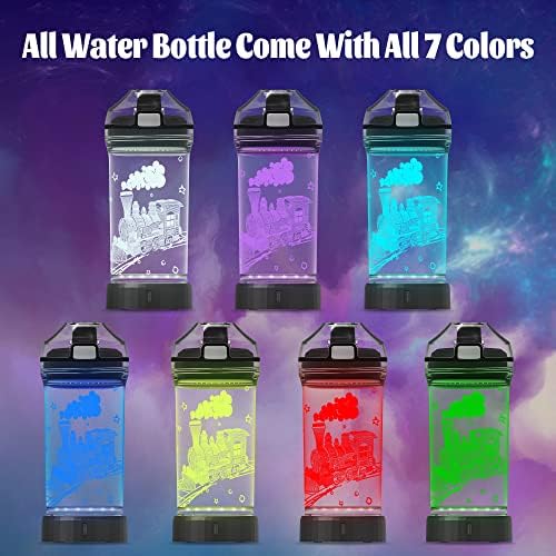 Lampeez boca s vodom za vlak, poklon za vlak Svjetla djecu s 3D dizajnom- 14 oz Tritan BPA besplatno ekološko- cool šalice za piće