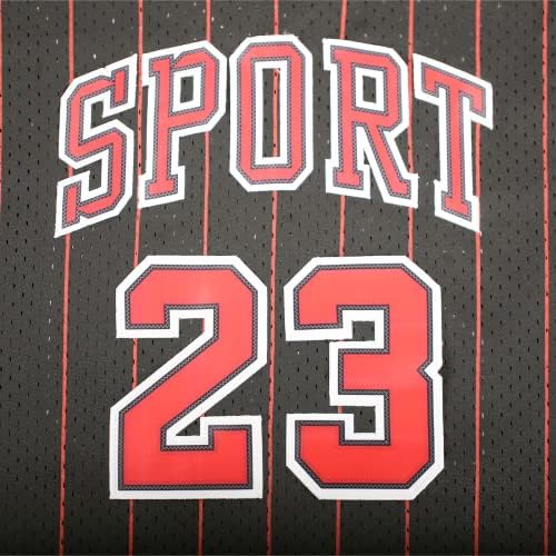 Majica košarkaškog dres za dječake mladeži: 23 hip-hop 90s retro klasični izvezeni mladi košarkaški sportski dres.